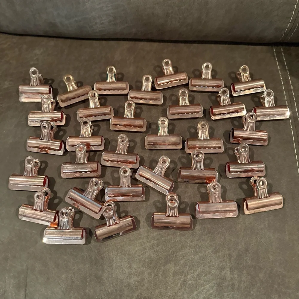 Set of 32 Urban Outfitters Copper Bulldog Clips